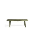 Izola extendable outdoor table in aluminium with green finish 185 (235) x 100cm