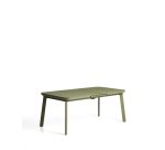 Izola extendable outdoor table in aluminium with green finish 185 (235) x 100cm
