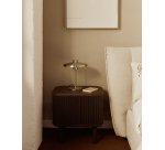 Nuvira table lamp in light grey brushed metal