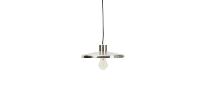 Nuvira ceiling lamp in light grey brushed metal