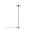 Lampadaire Nuvira en métal noir satiné