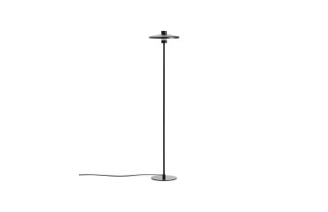 Lampadaire Nuvira en métal noir satiné