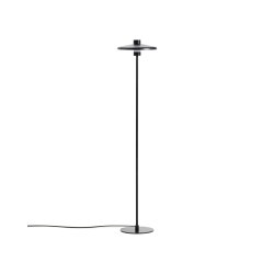 Lampadaire Nuvira en métal noir satiné