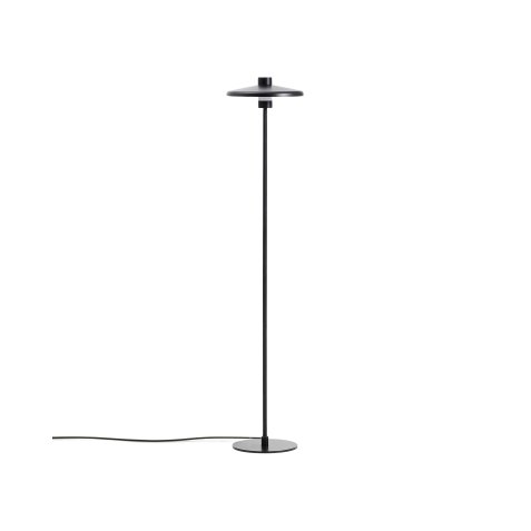 Lampadaire Nuvira en métal noir satiné