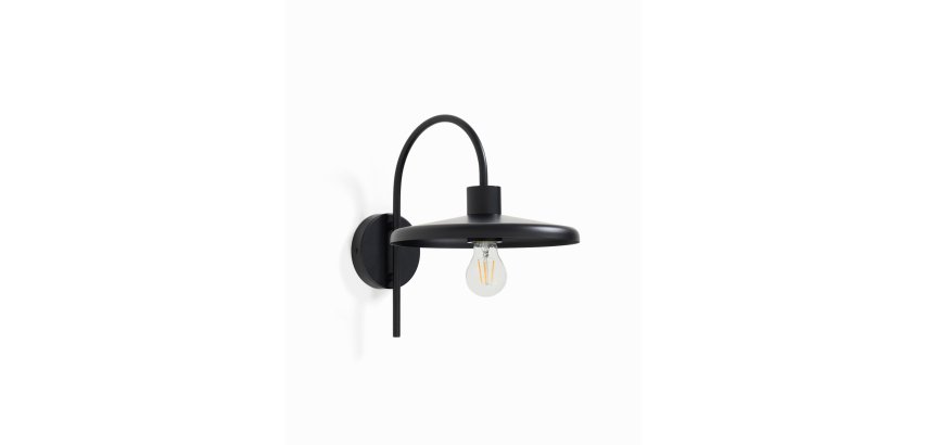 Nuvira wall light in black satin metal