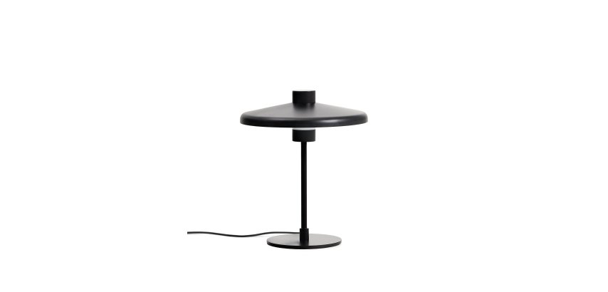 Nuvira table lamp in black satin metal
