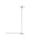 Lampadaire Nuvira en métal brossé gris clair