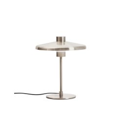Nuvira table lamp in light grey brushed metal