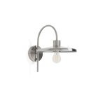 Nuvira wall light in light grey brushed metal