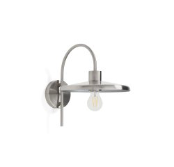 Nuvira wall light in light grey brushed metal