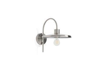 Applique murale Nuvira en métal brossé gris clair