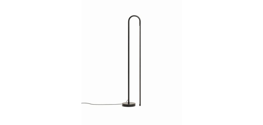 Bow black aluminium floor lamp