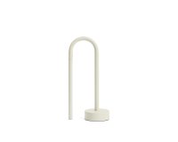 Lampada da tavolo portatile Bow in alluminio grigio