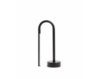 Bow black aluminium portable table lamp