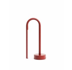 DE_Lampe de table portable Bow en aluminium rouge