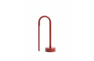 Lampe de table portable Bow en aluminium rouge