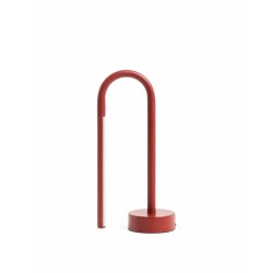 Lampe de table portable Bow en aluminium rouge