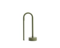 Lampe de table portable Bow en aluminium vert