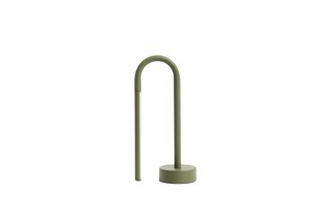 Lampe de table portable Bow en aluminium vert