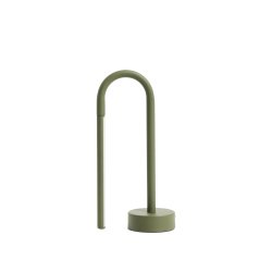 Lampe de table portable Bow en aluminium vert