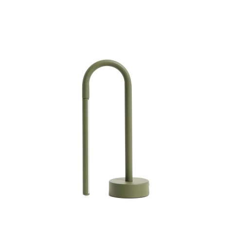 Lampe de table portable Bow en aluminium vert