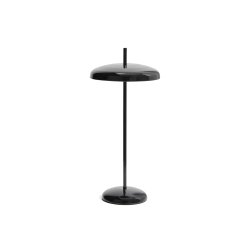 Porte black aluminium portable table lamp