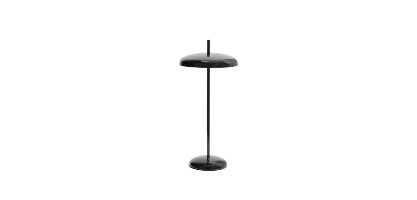 Lampe de table portable Porte en aluminium noir