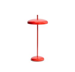 Porte red aluminium portable table lamp