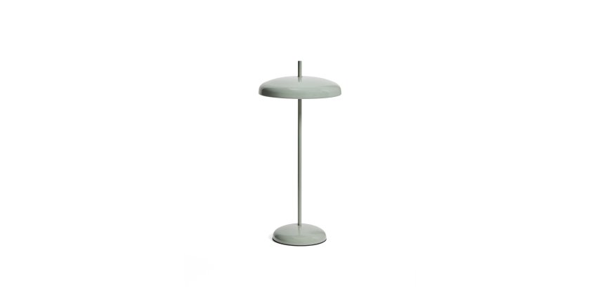 Porte light green metal portable table lamp