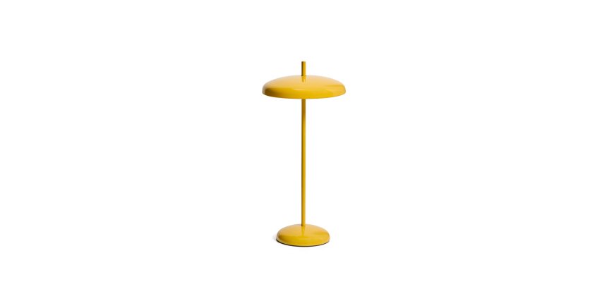 Lampe de table portable Porte en aluminium jaune