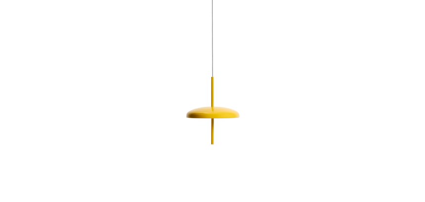 Suspension portable Porte en aluminium jaune Ø 16 cm
