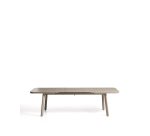 Izola extendable outdoor table in aluminium with taupe finish 220 (280) x 100 cm