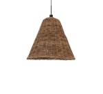 Abat-jour Calvia pour suspension en rotin, finition naturelle Ø 60 cm