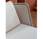 Fauteuil d’extérieur Sedalis en aluminium et corde taupe
