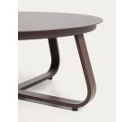 DE_Table basse d’extérieur Tamaris en aluminium marron Ø 80 cm