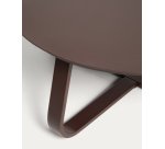 DE_Table basse d’extérieur Tamaris en aluminium marron Ø 80 cm