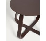 DE_Table auxiliaire d’extérieur Tamaris en aluminium marron Ø 48 cm