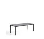 DE_Table Anafi en pierre frittée et aluminium graphite 220 x 100 cm