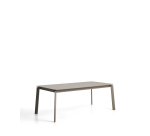 Table extensible Brela en aluminium taupe 205(287) x 100 cm