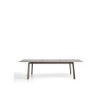 Table extensible Brela en aluminium taupe 205(287) x 100 cm