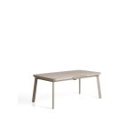 Table extensible d’extérieur Izola en aluminium avec finition taupe 185 (235) x 100 cm