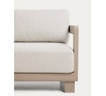 Nerano set with 3-seater sofa and coffee table in taupe aluminium