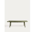 Tavolo allungabile da esterno Izola in alluminio con finitura verde 220 (280) x 100 cm