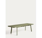 Tavolo allungabile da esterno Izola in alluminio con finitura verde 220 (280) x 100 cm