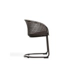 DE_Chaise d’extérieur Tenaro en plastique avec structure en acier marron
