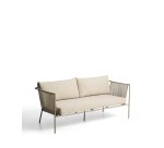 Zivia 2-seater outdoor sofa in ecru rope cord and taupe galvanised steel 178cm
