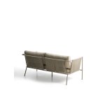 Zivia 2-seater outdoor sofa in ecru rope cord and taupe galvanised steel 178cm