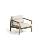 Fauteuil Menfi en bois d’acacia et corde verte FSC 100%
