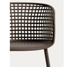 DE_Chaise d’extérieur Tenaro en plastique avec structure en acier marron
