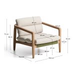 Fauteuil Menfi en bois d’acacia et corde verte FSC 100%